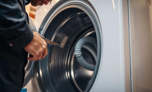 LG washing machine drain hose clog repair