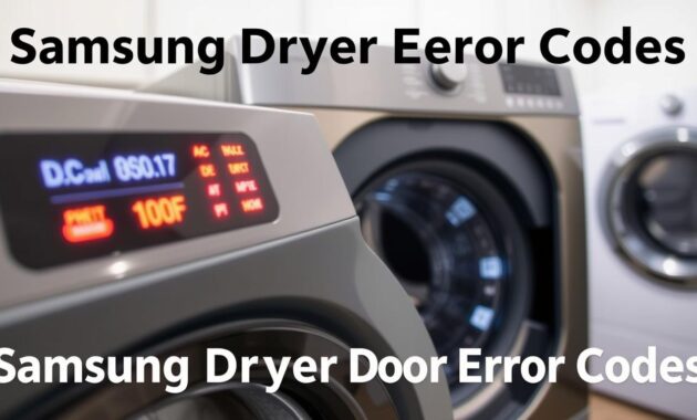 Samsung Dryer Door Error Codes Samsung Dryer Door Error Codes